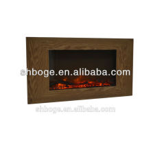 33 pulgadas panel de madera chimenea eléctrica montada en la pared